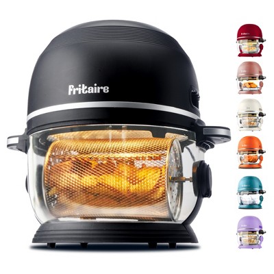 Fritaire Non-Toxic Air Fryer - Glass Air Fryer,  5qt, Teflon-Free, PFOA- Free, w/ Accessories - Rotisserie and Tumbling Basket