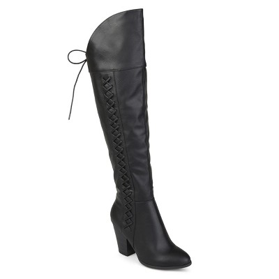 Journee Collection Womens Spritz-p Stacked Heel Over The Knee Boots