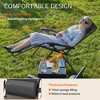 Chic Crate-Zero Gravity Lounge Chair Set – 2-Piece Foldable Patio Recliners for Pool & Beach with Built-In Pillow & Cup Holder, Black - 2 of 4