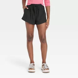 Women's Mid-Rise Linen Pull-On Shorts - Universal Thread™