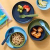 Kids' 24pc Plastic Dinnerware Serving Set Cool Color - Pillowfort™ - 2 of 4