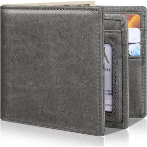 Paaaawaters Mens Wallet Genuine Leather Bifold RFID Blocking Wallet for Men - 1 of 4