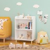 Ruvalino Decorative Bookshelf 3 Tier Kids Bookcase with Compartments for Playroom Nursery Kid Room, White, 22.05"*11.81"*30.71" - 4 of 4