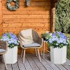 16 Inch Tall Planters Set of 2, Indoor Plants with Water Level Monitor & Drainage Hole & Wheels, Large Planter Pots for Patio, Porch - 2 of 4