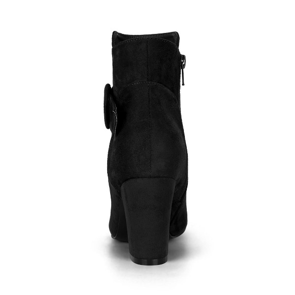 Botines Allegra K Mujer de Punta Redonda y Tacón de Bloque 3