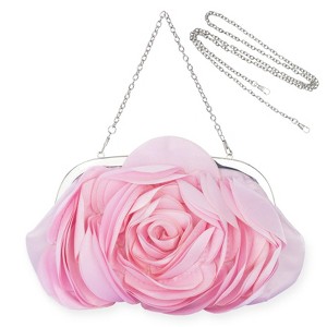 Little Floral Clutch Purse - Elegant Rose Petal Evening Bag - 1 of 4