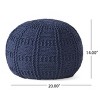 20''X 20''Round Pouf, Handcrafted Modern Design Ottomans Poufs, Ottomans Small For Living Room-Cuddlewood - 4 of 4