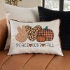 14"x20" Oversize Holiday Peace Love Fall Indoor Lumbar Throw Pillow - Mina Victory: Shabby Chic Velvet, Zipper Closure - 4 of 4