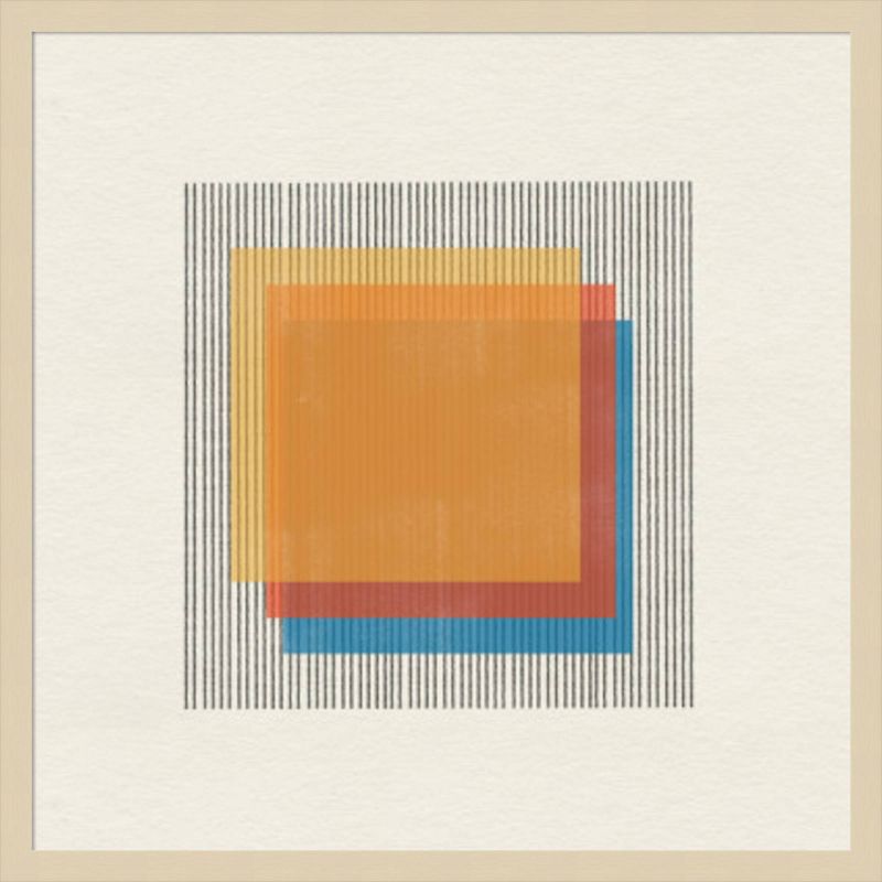 25&#34; x 25&#34; Mid-Century Modern Squares No 1 by The Miuus Studio Wood Framed Wall Art Print - Amanti Art, 1 of 11
