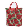 Signare USA Xmas Poinsettias Red Foldaway Reusable Grocery Bag - 3 of 4