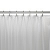 Carnation Home 3 Gauge Vinyl Shower Curtain Liner w/ Weighted Magnets and Metal Grommets in Frosty Clear - 4 of 4