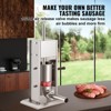 VEVOR Manual Sausage Stuffer, 7LBS/3L Capacity, Two Speed 304 Stainless Steel Vertical Sausage Stuffer, Sausage Filling Machine, Silver - 3 of 4