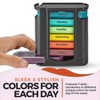 MEDca Stackable Daily Pill Organizer: 2 Pack, 4 Times/Day Weekly Medication Reminder: Premium AM/PM Box w/ 7 Individual Stacking Cases - 3 of 4