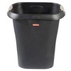 Rubbermaid 1835854 8 Gallon Plastic Home/Office Bedroom Bathroom Waste Basket Trash Can or Recycling Bin with Liner Lock, Black - 3 of 3