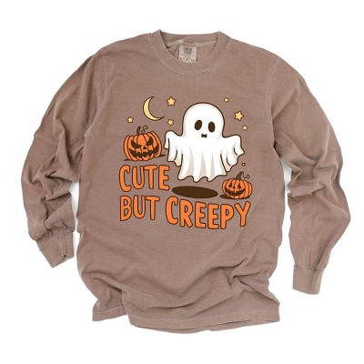 Simply Sage Market Women's Cute But Creepy Long Sleeve Garment Dyed Tee