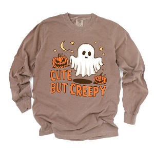 Simply Sage Market Women's Cute But Creepy Long Sleeve Garment Dyed Tee - 1 of 4