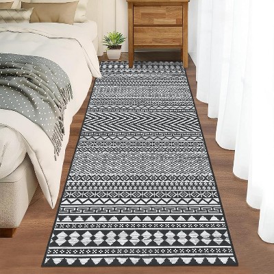 Modern Washable Rug - Non-Slip Kitchen & Bathroom Mat for Laundry, Nursery, Office, Living & Dining Room - Contemporary Carpet
