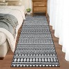Washable Boho Geometric Rug for Living Room, Office, Bedroom, Low Pile Soft Non-Slip Floor Carpet Neutral - 2 of 4