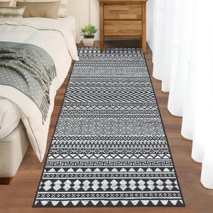 Modern Washable Rug - Non-Slip Kitchen & Bathroom Mat for Laundry, Nursery, Office, Living & Dining Room - Contemporary Carpet - 1 of 4