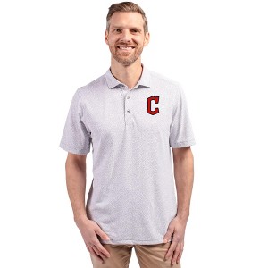 Cleveland Guardians1 Cutter & Buck Virtue Eco Pique Botanical Print Recycled Mens Polo - 1 of 1