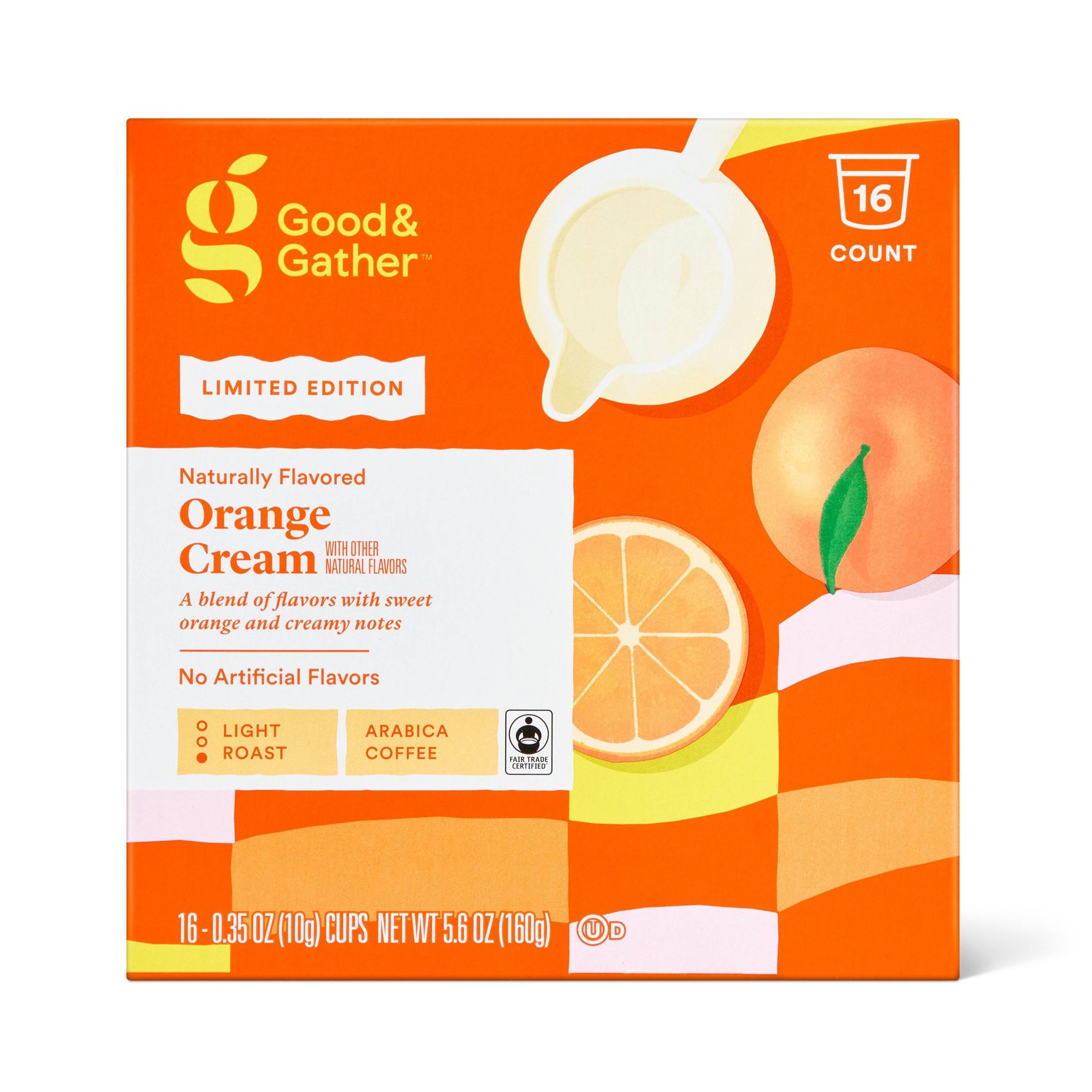 Orange Cream Flavored Light Roast Coffee Pods - 16ct - Good & Gather™