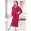 ADR Plush Striped Robe for Women, Long Fleece Plaid Winter Bath Robe, Plus Size - 2 of 4