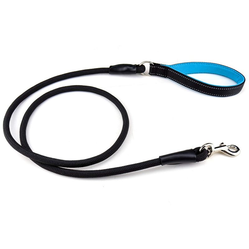 Happilax 5 ft Dog Leash for Medium to Large Dogs - Blue & Black, 4 of 5