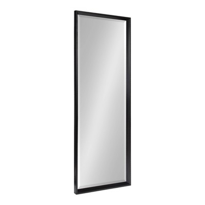 17.5" x 49.5" Calter Full Length Wall Mirror Black - Kate and Laurel