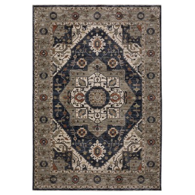 Oriental Weavers Eliana ELI07 Blue / Grey Indoor Area Rug - 2'3" x 7'6"