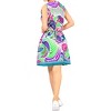LA LEELA Women's Beachwear Swimsuit Coverups for Women Summer Swim Beach Dress Cover Ups for Swimwear Women Loose Casual Bathing Suit 0-2 Blue,Paisley - 3 of 4
