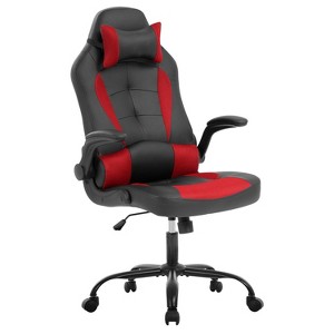 FDW PC Gaming Chair Office Chair Desk Chair with Lumbar Support Flip Up Arms Headrest - 1 of 4