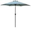 Outdoor Patio Umbrella, 6 Steel Ribs 9 FT Umbrella with Pure Color, UV Resistant Polyester Fabric Lawn Umbrella with Steel Frame-Coolbibila - 3 of 4