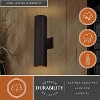 VAXCEL Chiasso Aluminum Cylinder Outdoor Wall Light Lantern Clear Glass, Deep Bronze, 20 inch - 2 of 4