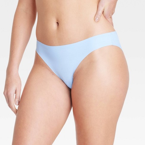 Women's Laser Cut Cheeky Bikini Underwear - Auden™ Blue M