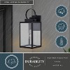 VAXCEL Medinah 7-in. W 1 Light Dusk to Dawn Black Outdoor Wall Lantern Clear Glass - 3 of 4