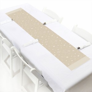 Big Dot of Happiness Tan Confetti Stars - Petite Simple Party Paper Table Runner - 12 x 60 inches - 1 of 4