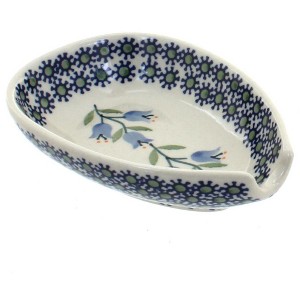 Blue Rose Polish Pottery Manufaktura Spoon Rest - 1 of 2