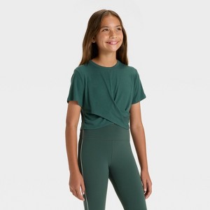 Girls' Ribbed T-Shirt - All In Motion™ - 1 of 3