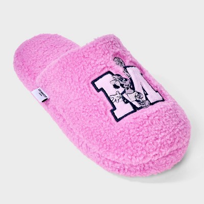 Women's Minnie Mouse Pink Fluffy Slippers - Light Pink