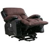 AndMakers 38.58 in. W Leather Recliner with Remote Control, Tufted and Storage - 4 of 4