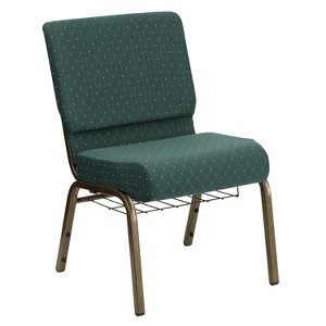 Emma and Oliver 21"W Church/Reception Guest Chair with Communion Cup Book Rack - 1 of 4
