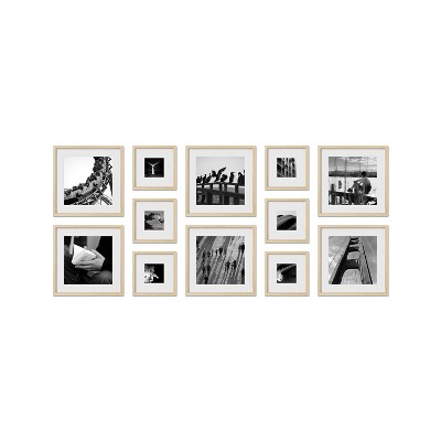 Haus and Hues Kensington Gallery Wall Frame Set with Real Glass and Mat