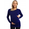 Maternity Shirt Side Button and Ruched Maternity Tunic Tops - 4 of 4