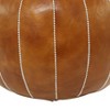 Bohemian Moroccans Leather Pouf - Olivia & May - 4 of 4