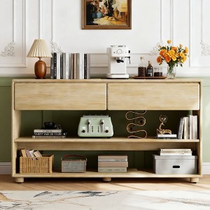Luxystar Vintage Console Table with 2 Drawers and 2 Shelves for Entryway and Living Room - 1 of 4