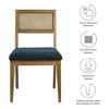 Modway Nimba Faux Rattan Fabric Dining Chairs Set of 2 - 3 of 4