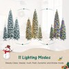 Whisen 8FT, 6FT, 4FT x 3 Pre-Lit Pencil Christmas Trees with Snow Flocking, 1820 Branch Tips, 350 LED Lights, 11 Lighting Modes - 4 of 4