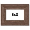 PosterPalooza | 5x3 Wide Barnwood Picture Frame, UV Acrylic, 6 Finishes - Grey, Brown, White, and Black - 2 of 4
