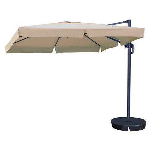 Island Umbrella Santorini 10 Square Cantilever Umbrella With Valance Target