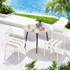 FURNIinspire Outdoor Seat Cushions 4pcs Patio Seat Cushion Replacement Seat Cushion, Striped Sponge Seat Cushion For  Gardens, Brown, 15"*15"*2.1" - 4 of 4